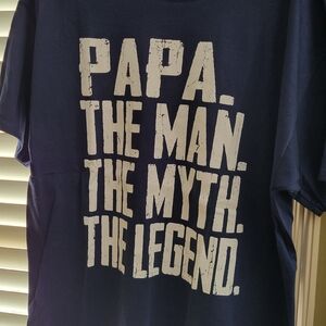Papa The Man The Myth The Legend T-Shirt - Navy Blue